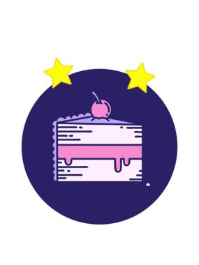 dönen yıldızlar pasta çemberi işaretinin animasyonu