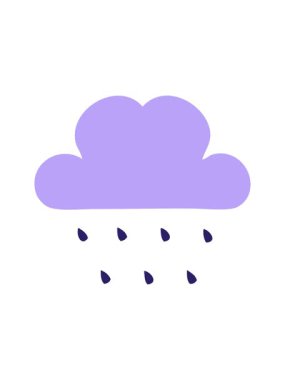 Yağmur bulutu simgesinin titreyen hareketi simgesi