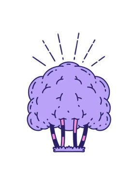 Geleneksel dövme stili ağaç tasarımının pixelize etkisi