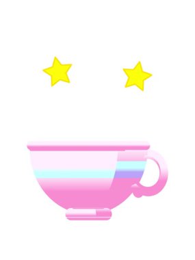 Kahve fincanı resim simgesinin dönen yıldız animasyonu