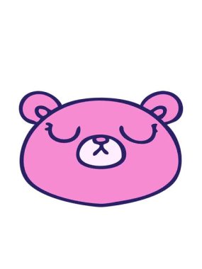 Garip çizgi film ayısının hareketli animasyonu