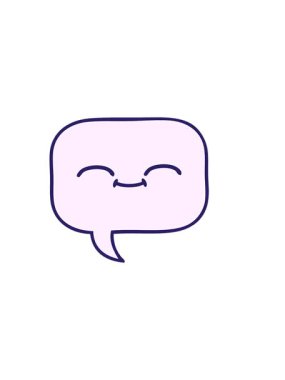 Konuşma kabarcığı karikatür elementinin yatay titreşimli animasyonu