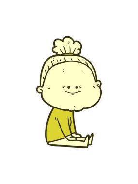 Yaşlı bir kadının resimlerinin rengini değiştiriyor.