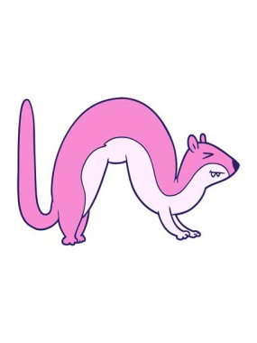 Bir gelincik çizgi filminin hareketli animasyonu