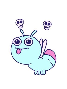 kıvılcımlı bir böceğin kafatası animasyonu