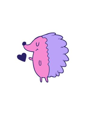 Sevimli kirpinin radyoaktif parlak animasyonu