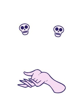 el karikatürünün kafatası animasyonu