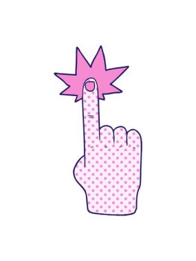 El gösteren çizgi filmin titreşimli animasyonu