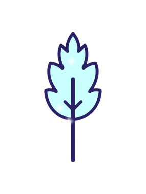 Neon yaprağı illüstrasyonunun ışıltı etkisi