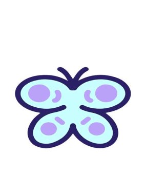 tatlı bir kelebeğin basit ama cesur çiziminin hareketli animasyonu