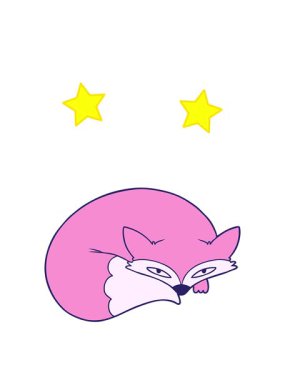 kıvrılmış tilki çizgi filminin dönen yıldızları.