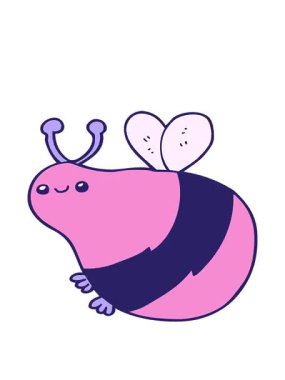 karikatür arısının hareketli animasyonu