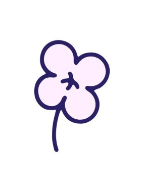 Çiçek çiziminin dönen hareketli animasyonu