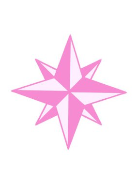 Dövmenin titreşimli animasyonu geleneksel bir yıldız karikatürü tarzında.