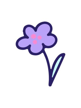 Çiçek tasarımı karikatür elementinin basınçlı canlandırması