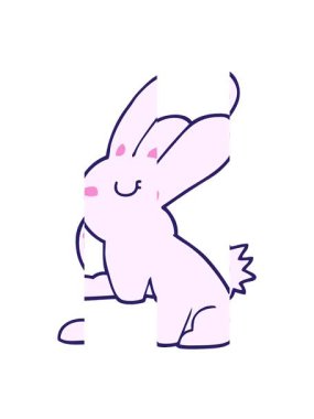 Tavşan çiziminin bölünen hareket animasyonu