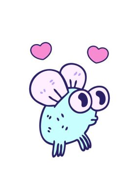 dönen kalpler tuhaf çizgi film sineğinin animasyonu