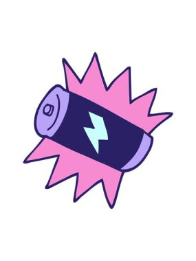 karikatür karalama bataryasının animasyonunu bob ve durdur