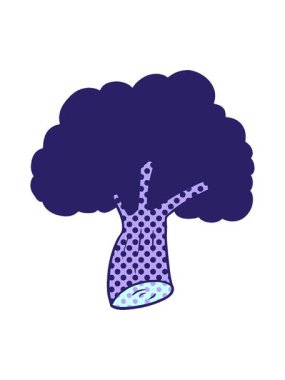 Parlak ışık efekti çizgi film brokolisinin animasyonu