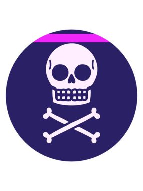 Kafatasının ikonik dövme ikonunun canlandırmasını çalıştır