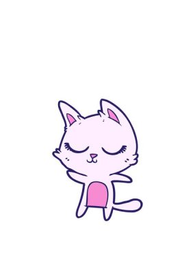 Huzurlu çizgi film kedisinin animasyonunu genişletiyorum.