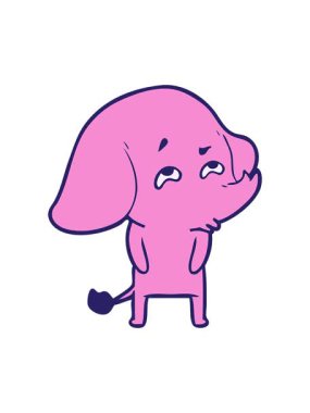 attention grabbing animation of cartoon elephant remembering