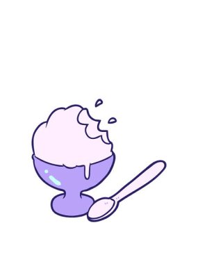 Çizgi filmdeki dondurmalı tatlının zıplama hareketi.