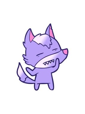 Dişlerini gösteren bir kurdun canlandırmasını renklendir