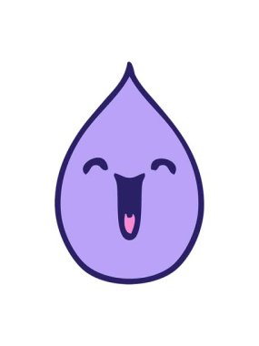 Titrek hareketli el animasyonu garip çizgi film duygusal yağmur damlası