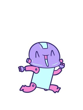 Çizgi film android çiziminin animasyonunu genişletiyorum