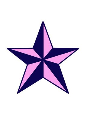 neon light effect animation of drawing in traditional style of a star