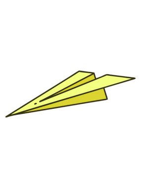 Kağıt uçağın geleneksel stiliyle dövmenin renk animasyonunu değiştirmek