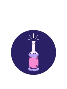 Dövme stili bira şişesinin canlanması ve yüzdürülmesi