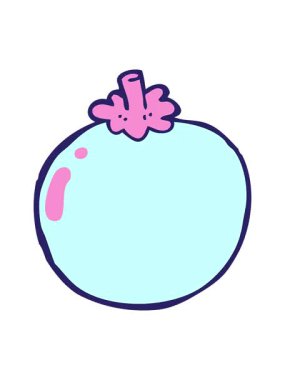 Çizgi film domates tasarımının pixelize etkisi