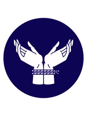 Bir çift bağlanmış elin neon ışık efekti ikonik dövme stili görüntüsü