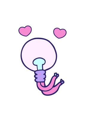 dönen kalpler çizgi film karalamalarının animasyonu