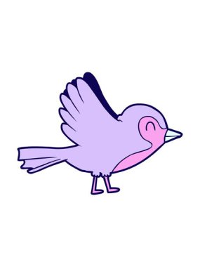 Bir çizgi film Robin 'in neon ışık efekti animasyonu