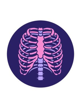 Bir göğüs kafesi tasarımının dönen hareket animasyonu