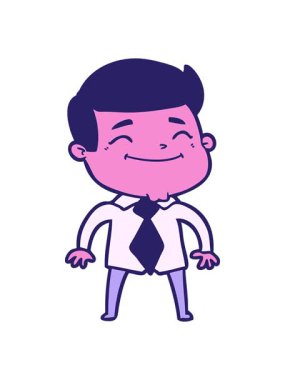 Mutlu karikatür işadamının hareketli animasyonu