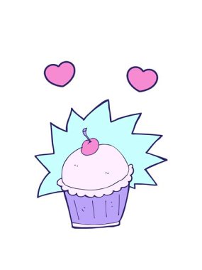 Kek çizgi filminin dönen kalp animasyonu