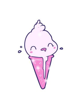 Işıltılı dondurma tasarımının canlandırması