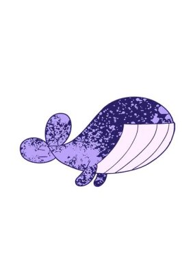 Balina çizgi filminin hareketli animasyonu