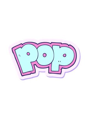 pop metninin piksel efekti canlandırması