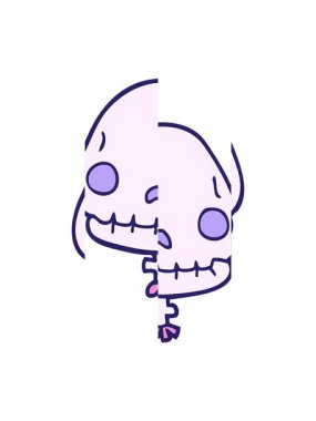 Cadılar bayramı kafatasının bölünen hareketi