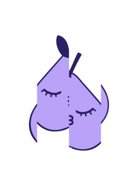 Yeşil armut karikatürünün bölünmüş hareket animasyonu