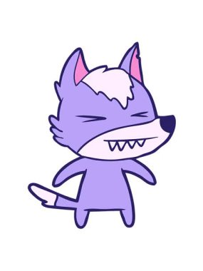 Kızgın kurt çizgi filminin hareketli animasyonu