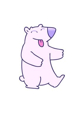 Değişken gölgeli kutup ayısının dönen hareketli animasyonu