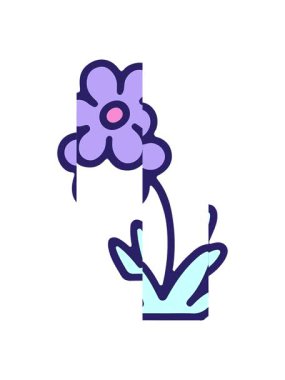 Basit çiçeğin bölünen hareket animasyonu