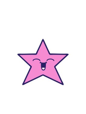 Bir yıldız balığının çizgi filminin yanıp sönen radyal çizgileri.