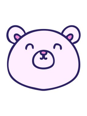 Titreyen el hareketli animasyonu çizilmiş garip çizgi film ayısı